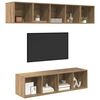 vidaXL TV-Schrankset Wandmontiert 4 pcs Artisan-Eiche Holzwerkstoff
