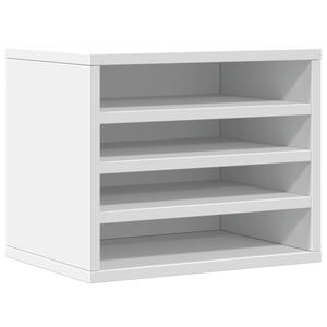 vidaXL Schreibtisch-Organizer Wei&szlig; 36x26x29,5 cm Holzwerkstoff