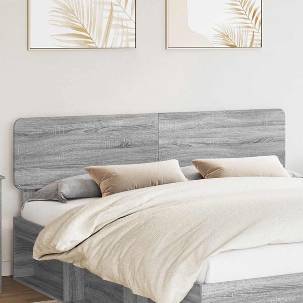 vidaXL Kopfteil Graues Sonoma 200 cm Holzwerkstoff