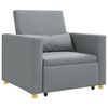 vidaXL Ausziehbare Schlafcouch Einzel Hellgrau 90 x 165 x 87 cm Stoff