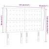 vidaXL Kopfteil mit Ohren Rosa 147x23x118/128 cm Samt