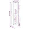 vidaXL Highboard Hochglanz-Wei&szlig; 34,5x34x180 cm Holzwerkstoff