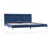 vidaXL Bettgestell mit LED Blau Stoff 180 x 200 cm