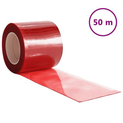 vidaXL Türvorhang Rot 200x1,6 mm 50 m PVC