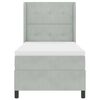 vidaXL Boxspringbett mit Kopfteil Hellgrau 100 x 200 cm Samt