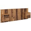 vidaXL Kopfteil mit Schrank mit Schubladen 3 pcs Altholz Holzwerkstoff