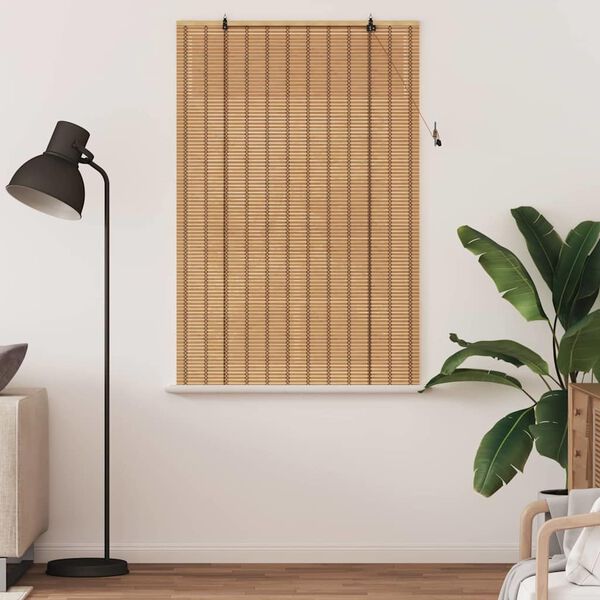 vidaXL Rollo mit Vorh&auml;ngen Natur 120 x 160 cm Bambus