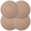 vidaXL Jute-Untersetzer 4 stk. Natur 100% Tossa-Jute
