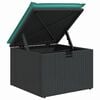 vidaXL 7-tlg. Garten-Sofagarnitur mit Kissen Grau Poly Rattan Akazie