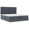 vidaXL Ottoman-Bett mit Matratzen & LEDs Dunkelgrau 160x200 cm Samt
