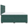 vidaXL Boxspringbett mit Matratze Dunkelgr&uuml;n 180x200 cm Samt