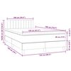 vidaXL Boxspringbett mit Matratze & LED Dunkelgrau 120x190 cm Samt