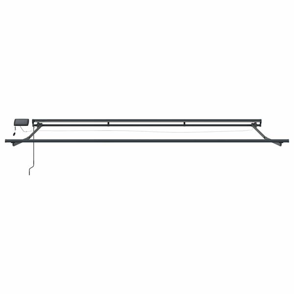 vidaXL Manueller Markisenrahmen mit LEDs Anthrazit 4 x 3 m Aluminium