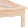 vidaXL Massivholzbett mit LEDs 90x200 cm