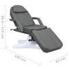 vidaXL Massagetisch Grau 180x62x(86,5-118) cm