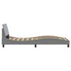 vidaXL Bettgestell "Dover" Hellgrau 90x200 cm Stoff