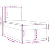 vidaXL Boxspringbett mit Matratze Hellgrau 120x190 cm Stoff