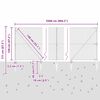 vidaXL Zaunpfosten Gr&uuml;n 25 x 1,2 m (25 x 25 mm Netz) Stahl und PVC