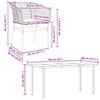 vidaXL 5-tlg. Garten-Essgruppe mit Kissen Braun Poly Rattan Glas