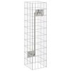 vidaXL Gabionen Wasserhahn 4 stk. Silber 25 x 25 x 100 cm
