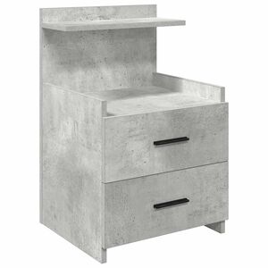 vidaXL Nachttisch mit 2 Schubladen Betongrau 40x36,5x62 cm