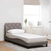 vidaXL Bettgestell ohne Matratze Taupe 80x200 cm Stoff