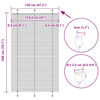 vidaXL Plissee Hellgrau 120x200 cm Stoffbreite 119,4 cm Polyester