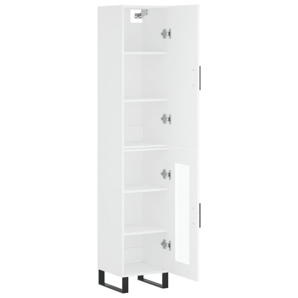 vidaXL Highboard Wei&szlig; 34,5x34x180 cm Holzwerkstoff