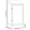 vidaXL Geräteschuppen Braun 55x52x112 cm Massivholz Tanne