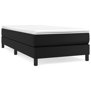 vidaXL Boxspringbettgestell Schwarz 90x190 cm Kunstleder