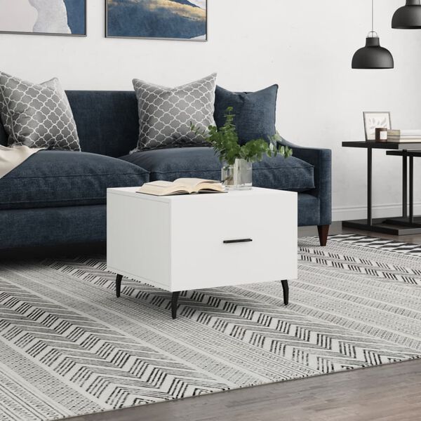 vidaXL Couchtisch Wei&szlig; 50x50x40 cm Holzwerkstoff