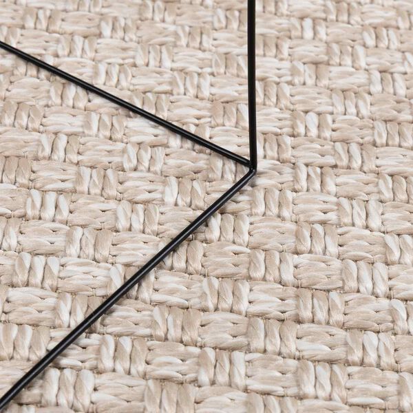 vidaXL Bereichsteppiche Rund HUARTE Creme &Oslash; 120 CM Polyester