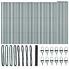 vidaXL Bodenmontierter Sechseckzaun 100 x 1,2 m Grau Netz