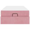 vidaXL Bettgestell mit Matratze mit Speicher Rosa 80 x 200 cm Samt