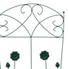 vidaXL Gartenzaun 3 pcs Gr&uuml;n 110,5 x 42,5 cm Stahl