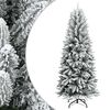 vidaXL Weihnachtsb&auml;ume Warmes Wei&szlig; PVC und Plastik und Stahl und PE