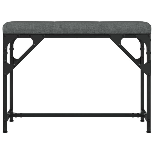 vidaXL Essbank Dunkelgrau 62x32x45 cm Stahl und Stoff