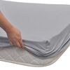 vidaXL Bettlaken Grau 210 x 190 cm Baumwolle