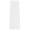 vidaXL Voile-Vorhang mit Vorh&auml;ngen 2 pcs Wei&szlig; 260 x 140 cm Polyester