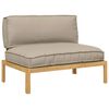 vidaXL Sofa Set mit Kissen Taupe 120 x 80 x 69 cm Massivholz Akazie