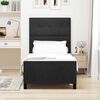 vidaXL Boxspringbett mit Kopfteil Schwarz 100 x 200 cm Samt