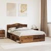 vidaXL Bettrahmen Altholz 150 x 200 cm Massives Kiefernholz