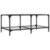 vidaXL Couchtisch mit Glasplatte Transparent 98,5x50x40 cm Stahl