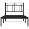 vidaXL Bettgestell mit Kopfteil Metall Schwarz 90x200 cm