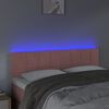 vidaXL LED Kopfteil Rosa 144x5x78/88 cm Samt