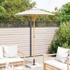 vidaXL Garten-Sonnenschirm Cremewei&szlig; &Oslash; 270 x 260 cm Bambus