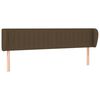 vidaXL Kopfteil mit Ohren Dunkelbraun 163x23x78/88 cm Stoff