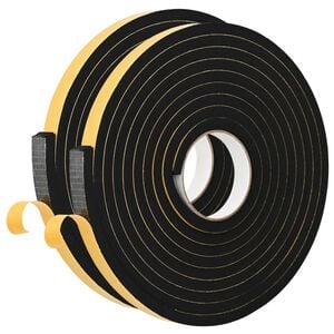 vidaXL Selbstklebendes Schaumstoffband 2 pcs Schwarz 15mm x 5m