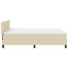 vidaXL Boxspringbett mit Matratze Creme 140 x 200 cm Stoff