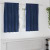 vidaXL Verdunkelungsvorh&auml;nge 2 pcs Dunkelblau 140 x 140 cm Samt